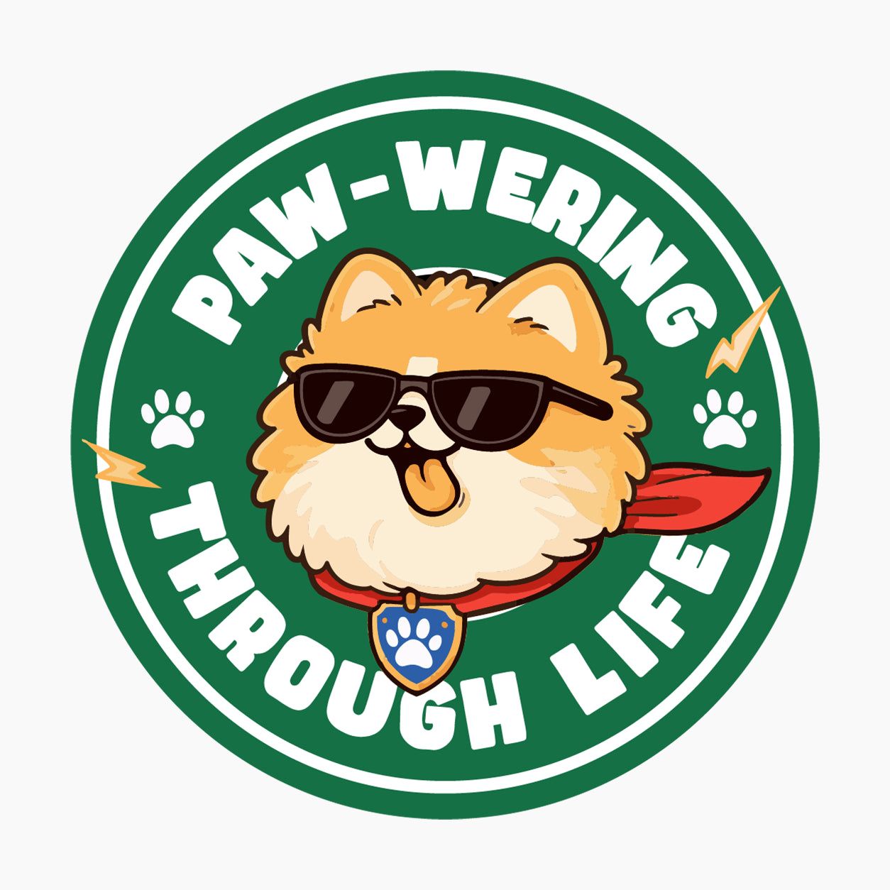 Paw-Wearing Party Dog
